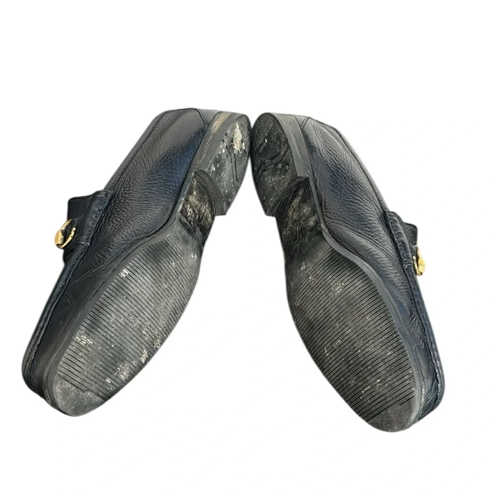 Gucci vintage MEN'S HORSEBIT 1953 LOAFERS Black Leather with Gold Detail Sz 9